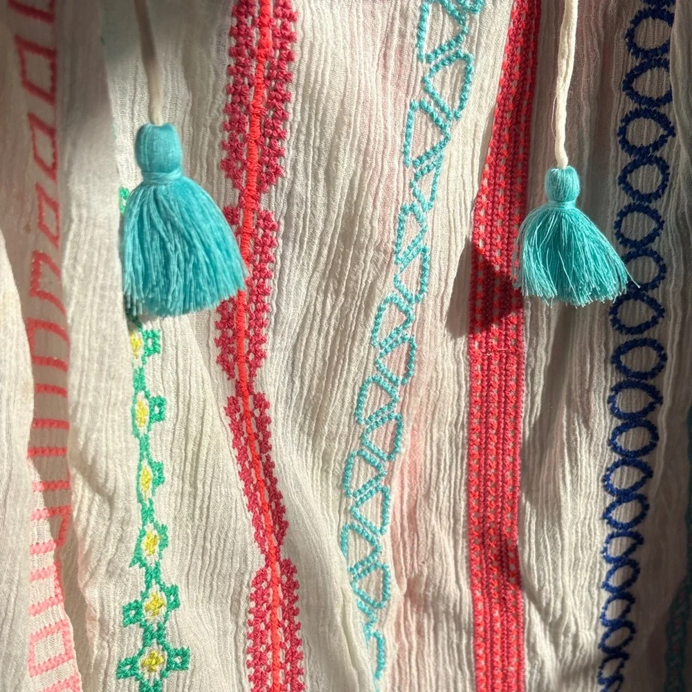 Colorful Boho Gauzy Blouse - Picture 4 of 10